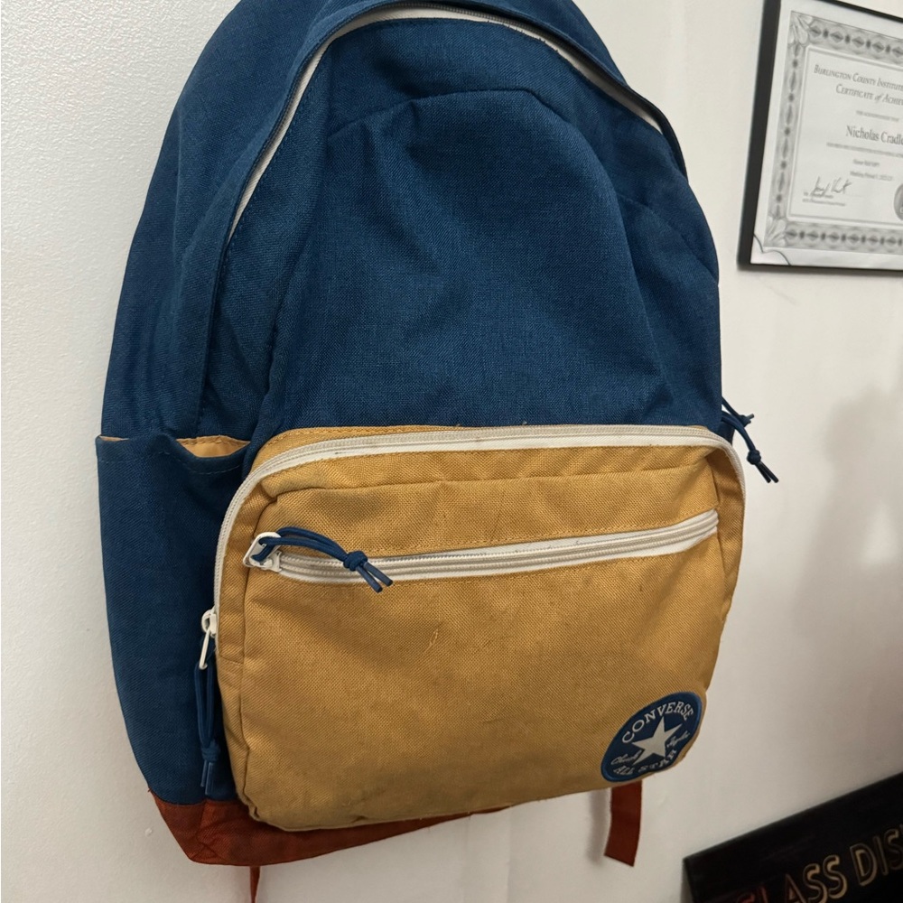 Blue and tan bookback